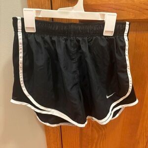 Nike Women's Black and White Athletic Shorts